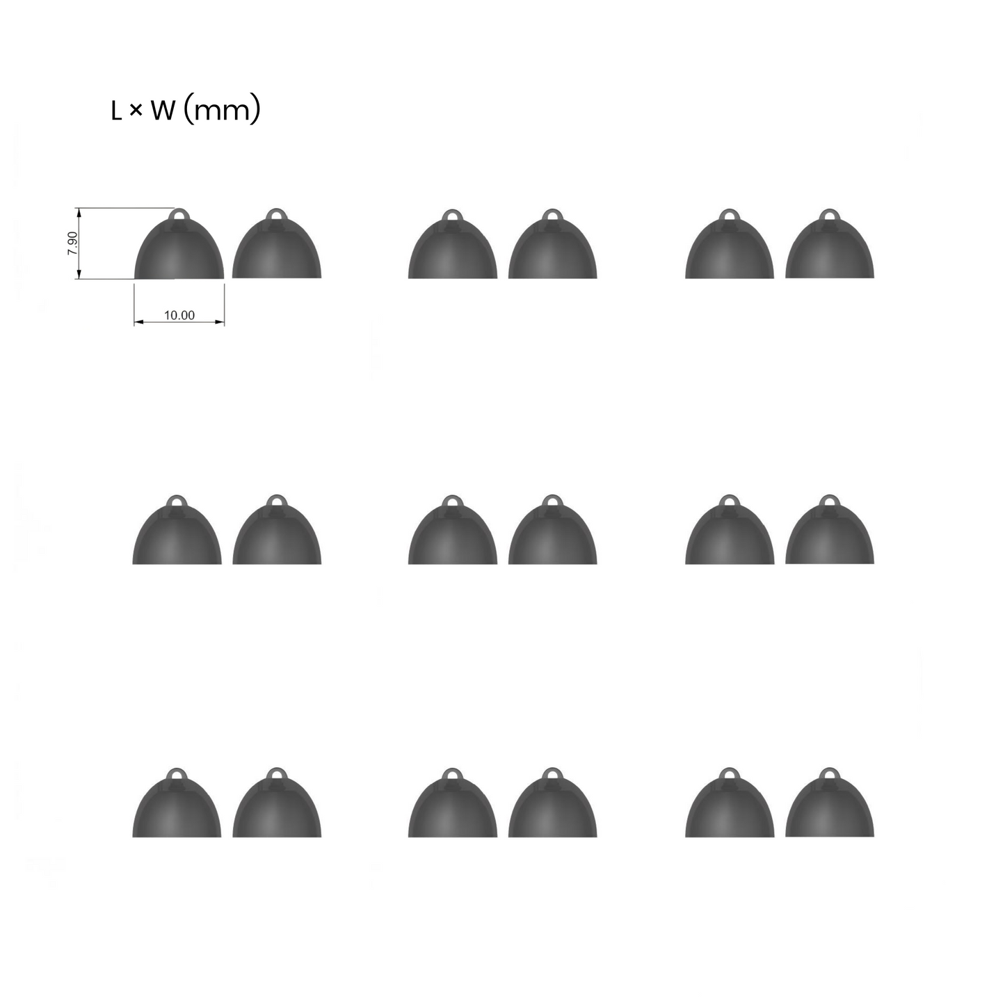 Replacement Closed Ear Domes image 1