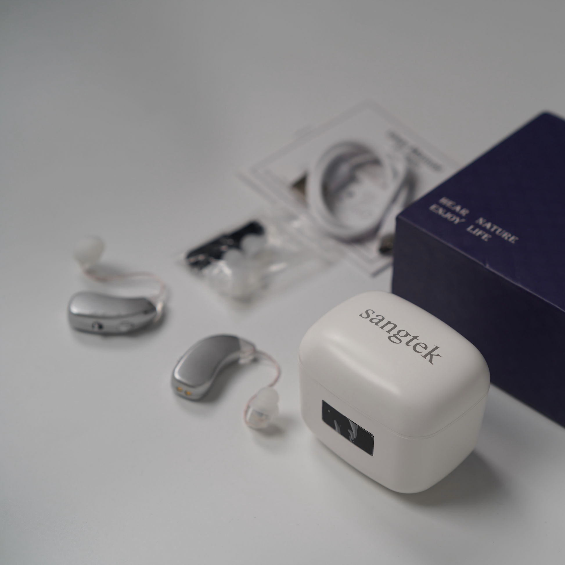 Sangtek Hearing Amplifiers Rechargeable for Seniors, Lightweight Hearing Amplifiers with Noise Cancelling image 1