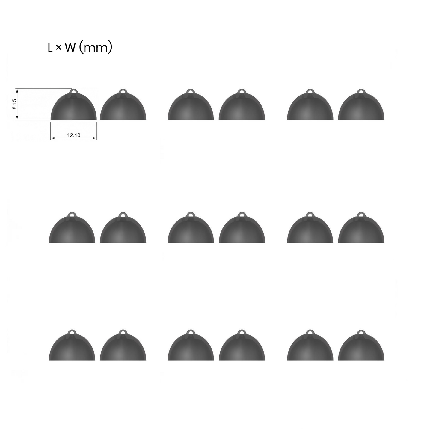 Replacement Closed Ear Domes image 0