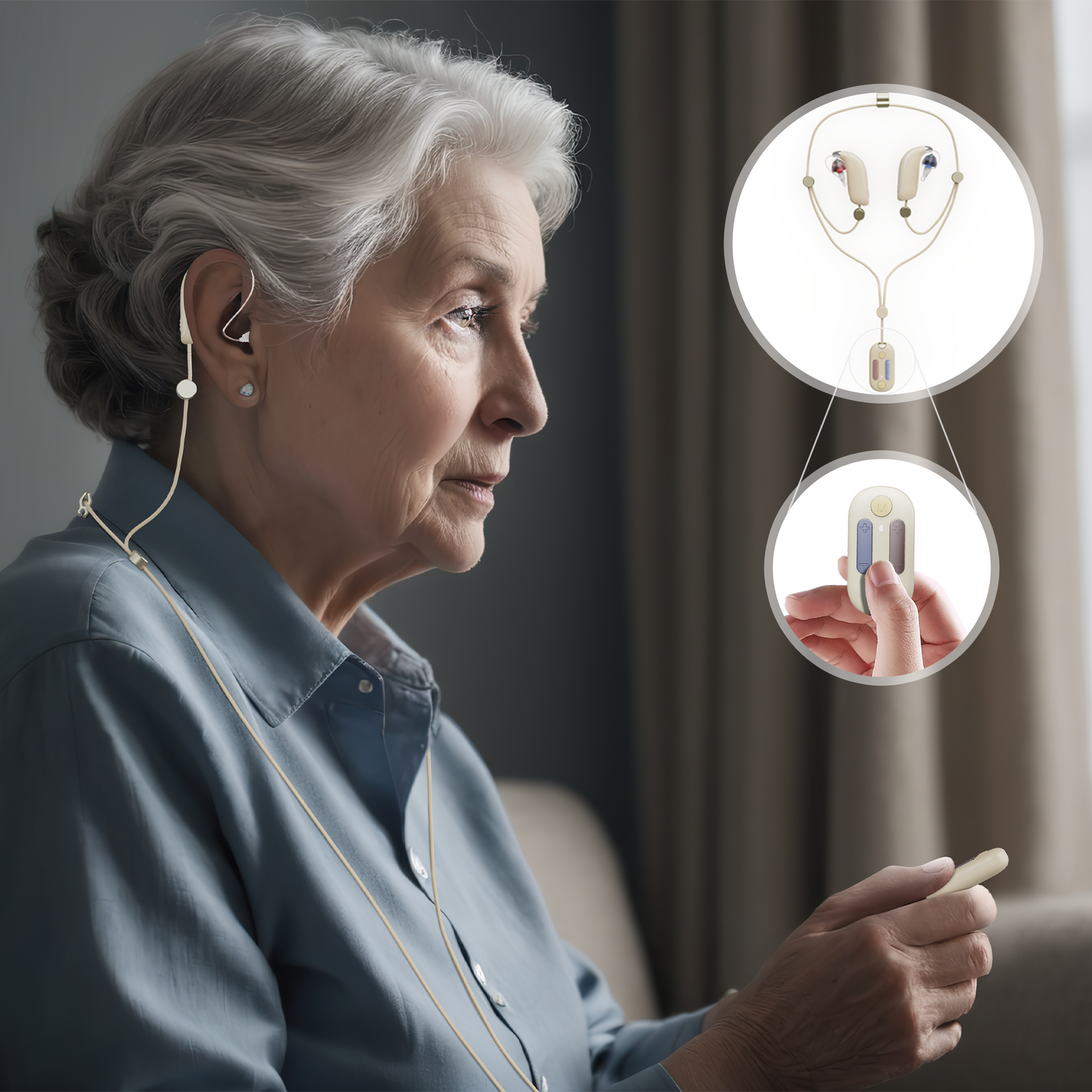 Remote Control – Volume Adjustment, 4 Scene Modes, Retrieving Light & Anti-Loss Design image 1